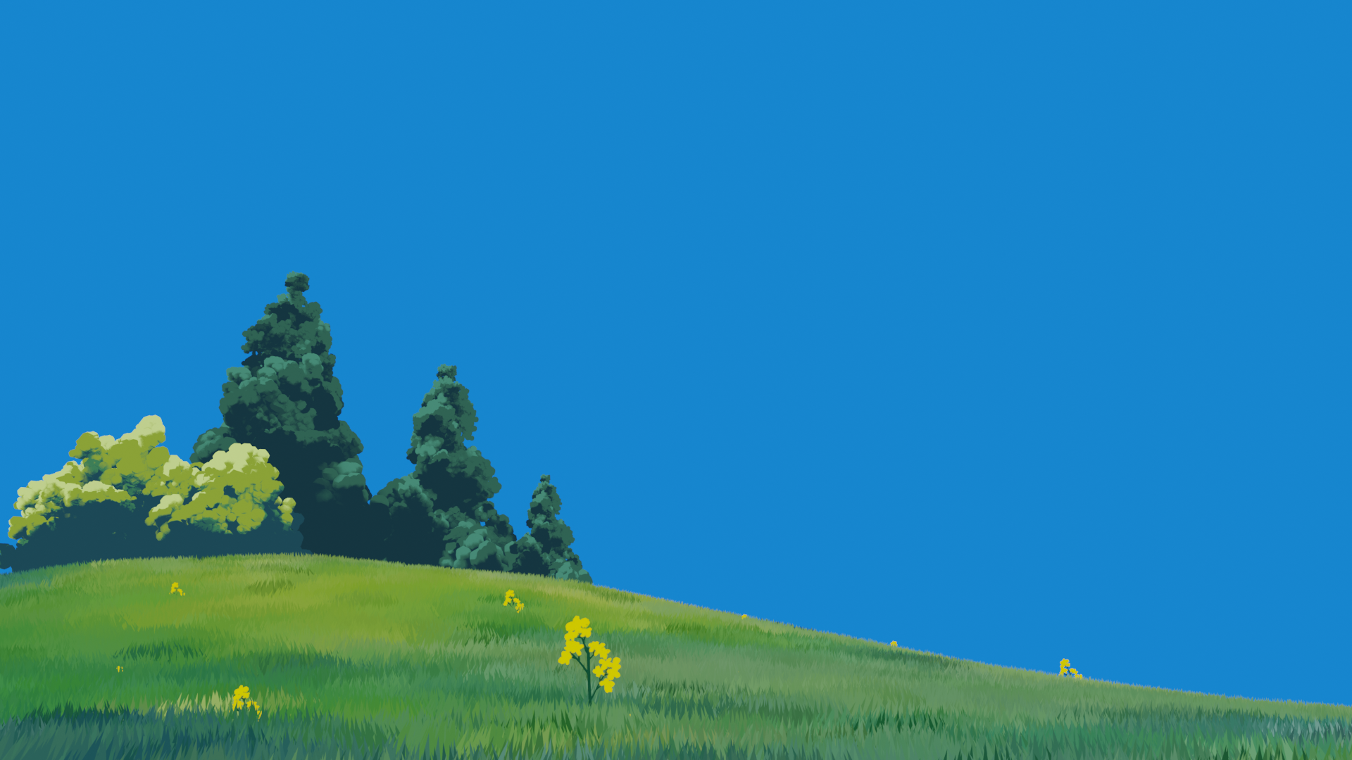 Anime 1920x1080 Blender vector landscape